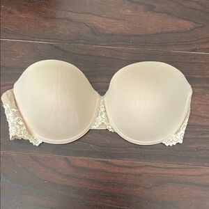 Wacoal Nude Lace Strapless Bra 32D